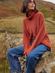 Barbour® Orange Stitch Cape Jumper - Image 7 of 17