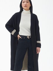 Barbour® Black Black Coretta Longline Cardigan - Image 1 of 7