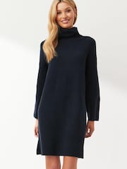 Barbour® Navy Stitch Knitted Dress - Image 1 of 9
