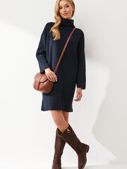 Barbour® Navy Stitch Knitted Dress - Image 2 of 9