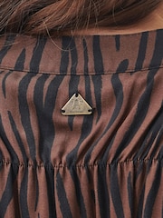 Barbour® Brown Printed Holkham Midi Dress - Image 7 of 8