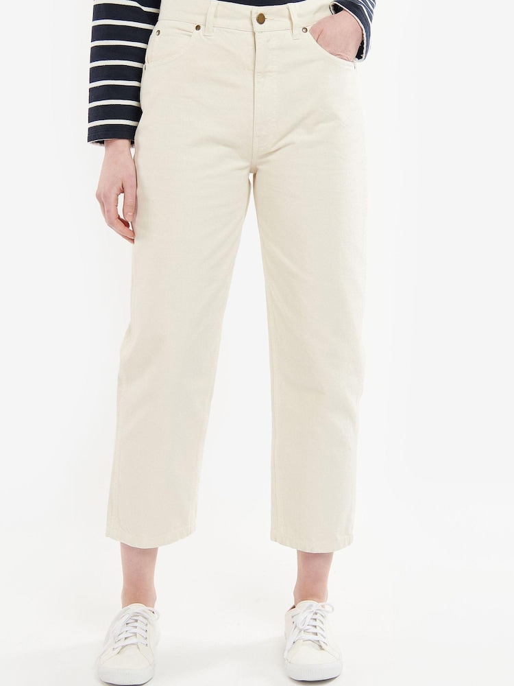 Barbour® Cream Westbury Barrel Leg Jeans - Image 1 of 1