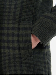 Barbour® Khaki Green Byron Wool Coat - Image 5 of 8
