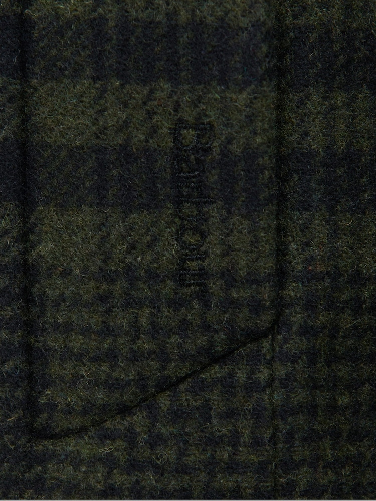 Barbour® Khaki Green Byron Wool Coat - Image 8 of 8