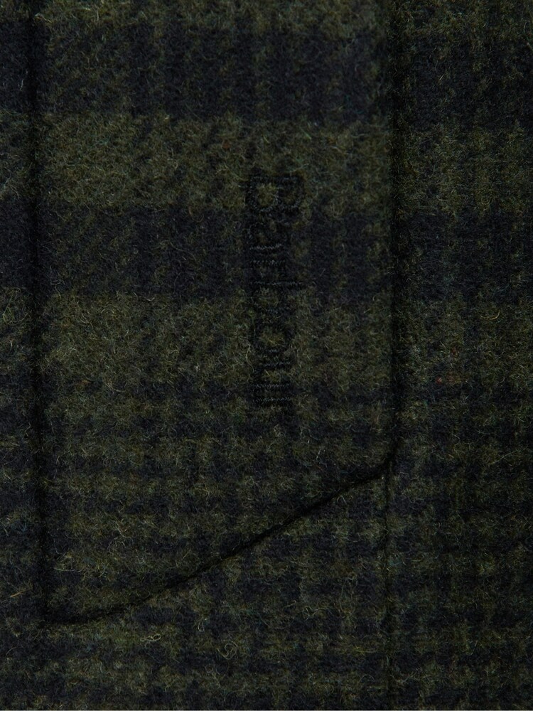 Barbour® Khaki Green Byron Wool Coat - Image 8 of 8 Barbour® Khaki Green Byron Wool Coat - Image 8 of 8