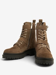 Barbour® International Redgrave Lace-Up Biker Boots - Image 4 of 5