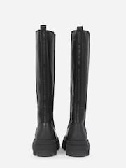 Barbour® International Parson Knee High Platform Black Boots - Image 4 of 5