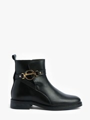 Barbour® Black Warwick Strap Detail Ankle Boots - Image 1 of 4