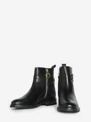 Barbour® Black Warwick Strap Detail Ankle Boots - Image 2 of 4
