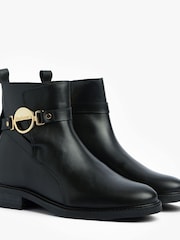 Barbour® Black Warwick Strap Detail Ankle Boots - Image 3 of 4