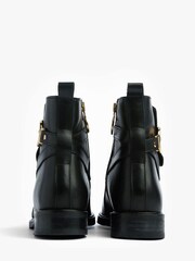 Barbour® Black Warwick Strap Detail Ankle Boots - Image 4 of 4