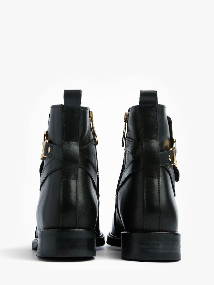 Barbour® Black Warwick Strap Detail Ankle Boots - Image 4 of 4 Barbour® Black Warwick Strap Detail Ankle Boots - Image 4 of 4