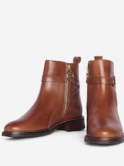 Barbour® Brown Warwick Strap Detail Ankle Boots - Image 3 of 6