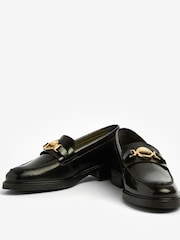 Barbour® Black Barbury Buckle Detail Loafers - Image 3 of 10