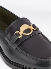 Barbour® Black Barbury Buckle Detail Loafers - Image 6 of 10