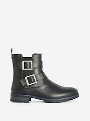 Barbour® Black Marina Double Buckle Ankle Boots - Image 1 of 3