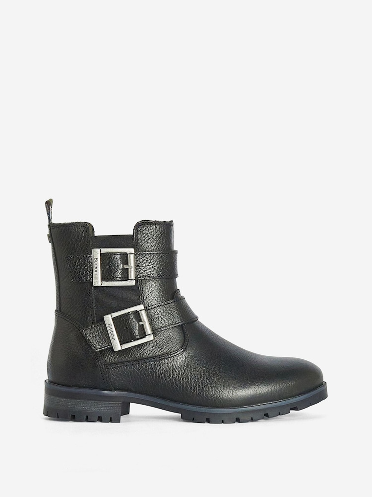 Barbour® Black Marina Double Buckle Ankle Boots - Image 1 of 3