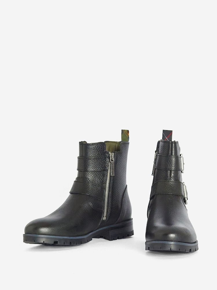 Barbour® Black Marina Double Buckle Ankle Boots - Image 3 of 3