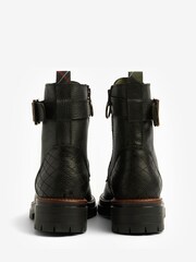 Barbour® Black Heidi Lace-Up Biker Boots - Image 8 of 9