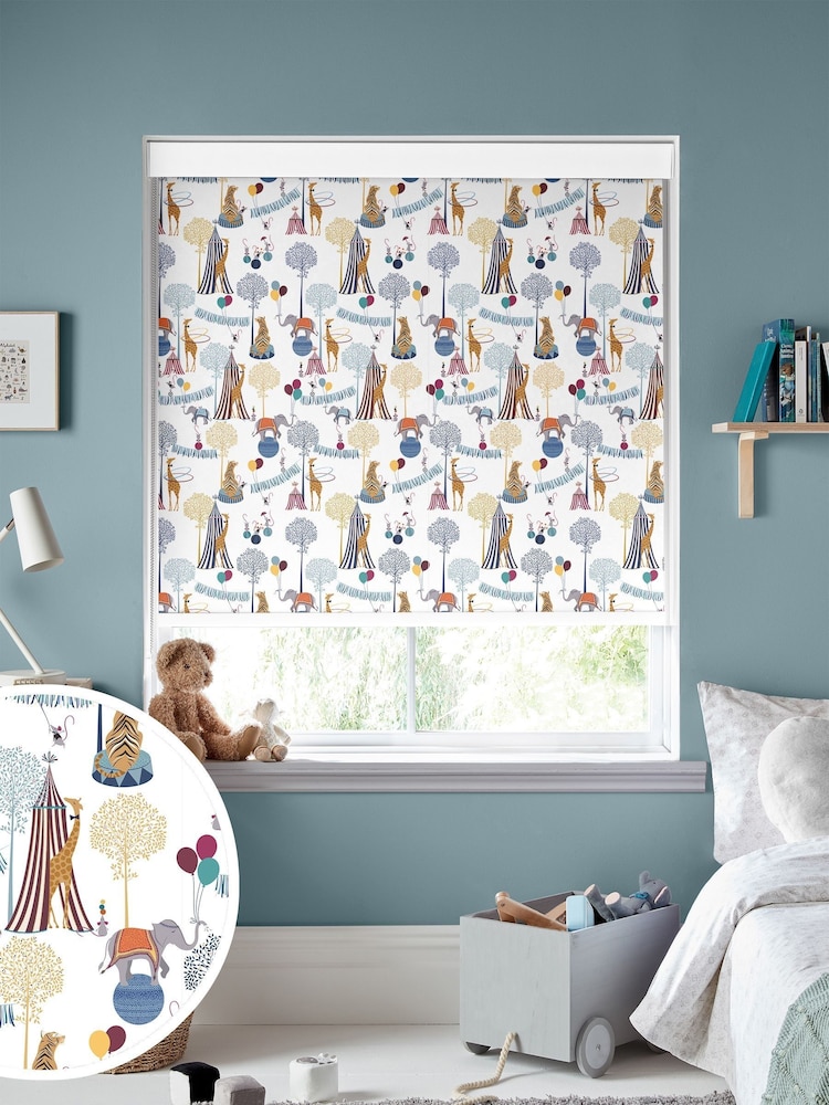 Sara Miller White Circus Made to Measure Roller Blinds - Image 1 of 6