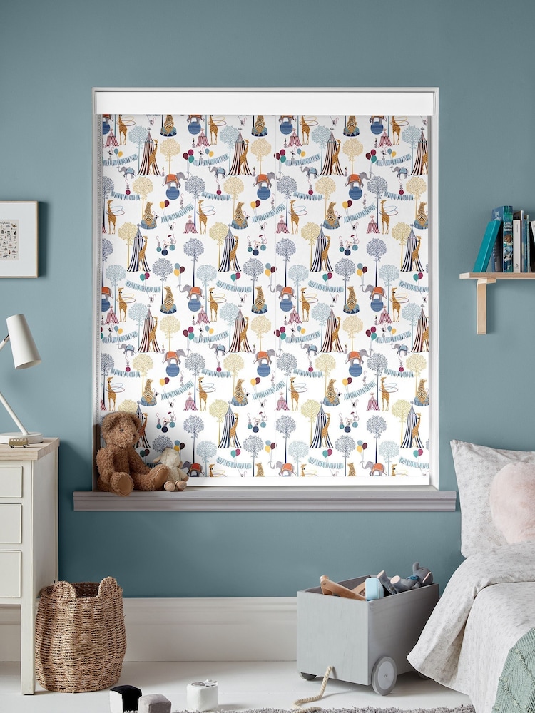 Sara Miller White Circus Made to Measure Roller Blinds - Image 2 of 6