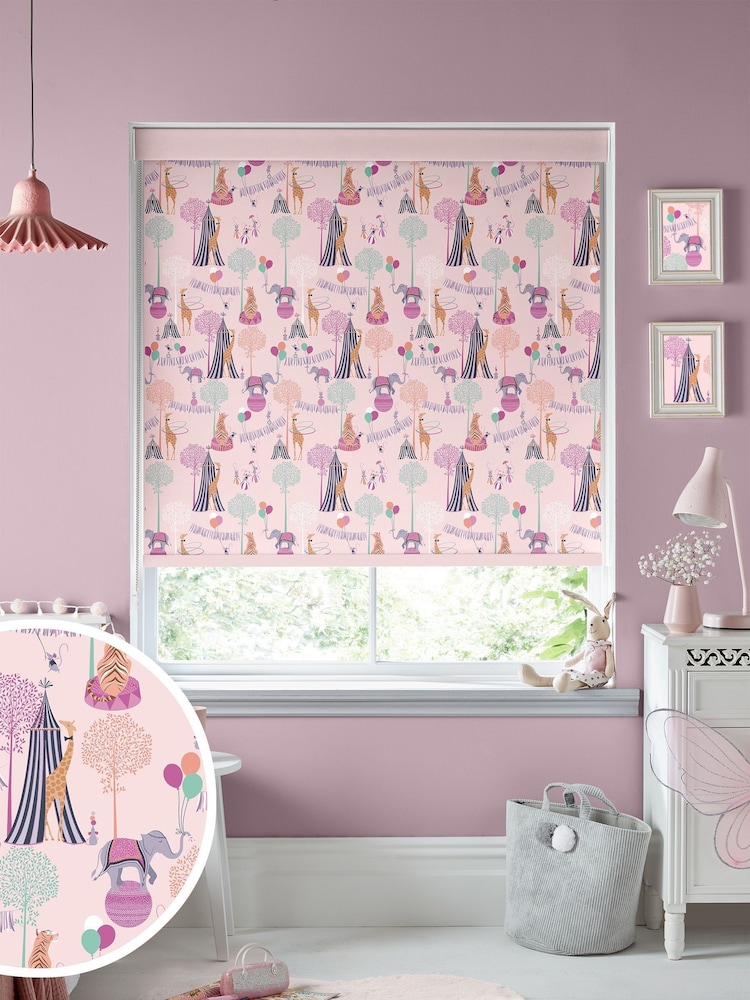 Sara Miller Pink Circus Made to Measure Roller Blinds - Image 1 of 6