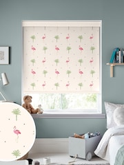Sara Miller Cream Flamingo Made to Measue Roller Blinds - Image 1 of 6