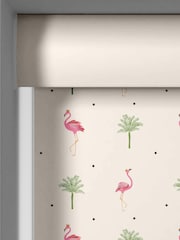Sara Miller Cream Flamingo Made to Measue Roller Blinds - Image 3 of 6