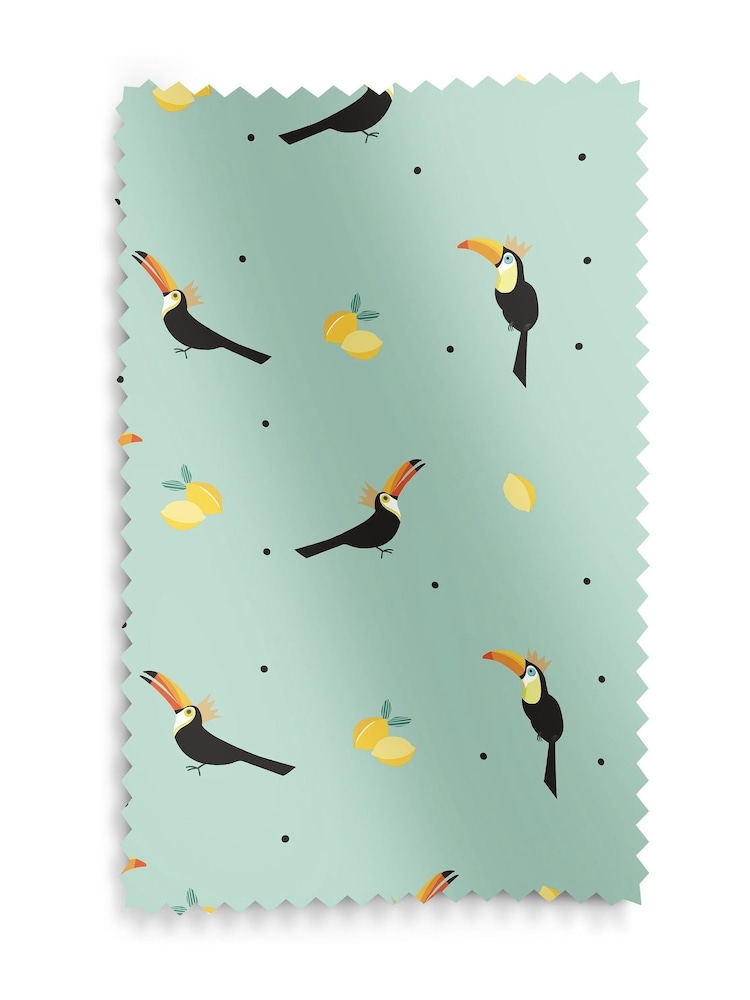 Sara Miller Aqua Toucans Made to Measure Roller Blinds - Image 6 of 6