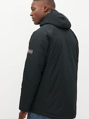 Barbour® International Fleat Waterproof Hooded Black Jacket - Image 2 of 8