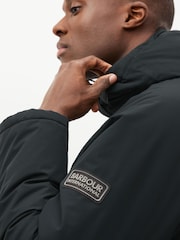 Barbour® International Fleat Waterproof Hooded Black Jacket - Image 4 of 8