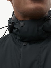 Barbour® International Fleat Waterproof Hooded Black Jacket - Image 5 of 8
