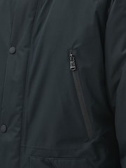 Barbour® International Fleat Waterproof Hooded Black Jacket - Image 8 of 8