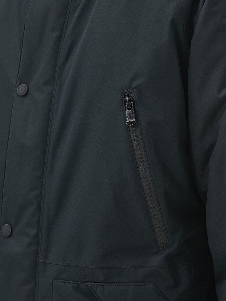 Barbour® International Fleat Waterproof Hooded Black Jacket - Image 8 of 8