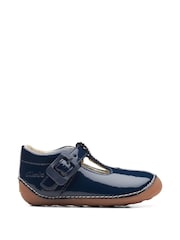 Clarks Blue Multi Fit Patent Tiny Beat Toddler Shoes - Image 1 of 7