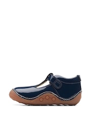 Clarks Blue Multi Fit Patent Tiny Beat Toddler Shoes - Image 2 of 7
