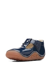 Clarks Blue Multi Fit Patent Tiny Beat Toddler Shoes - Image 4 of 7