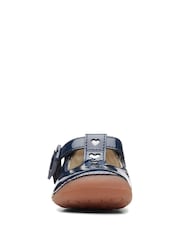 Clarks Blue Multi Fit Patent Tiny Beat Toddler Shoes - Image 5 of 7