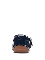 Clarks Blue Multi Fit Patent Tiny Beat Toddler Shoes - Image 6 of 7