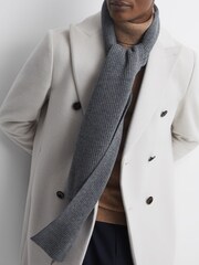 Reiss Charcoal Chesterfield Gs Merino Wool Hat, Scarf, and Gloves Set - Image 2 of 7