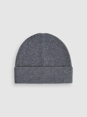 Reiss Charcoal Chesterfield Gs Merino Wool Hat, Scarf, and Gloves Set - Image 5 of 7