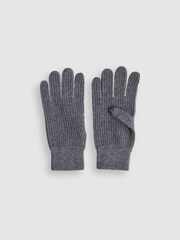 Reiss Charcoal Chesterfield Gs Merino Wool Hat, Scarf, and Gloves Set - Image 6 of 7