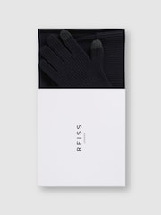Reiss Navy Chesterfield Gs Merino Wool Hat, Scarf, and Gloves Set - Image 1 of 6
