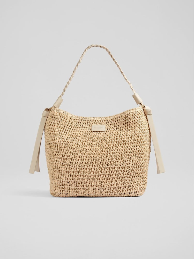 LK Bennett Natural Isabella Raffia Bag - Image 1 of 4 LK Bennett Natural Isabella Raffia Bag - Image 1 of 4