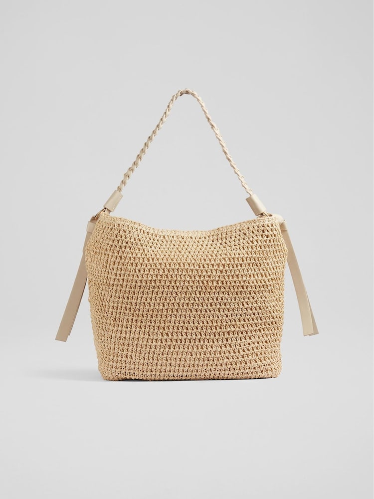 LK Bennett Natural Isabella Raffia Bag - Image 2 of 4