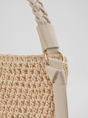 LK Bennett Natural Isabella Raffia Bag - Image 4 of 4
