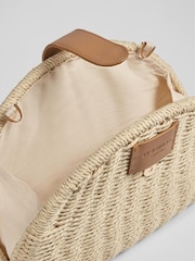 LK Bennett Natural Lorena Wicker Shoulder Bag - Image 4 of 6