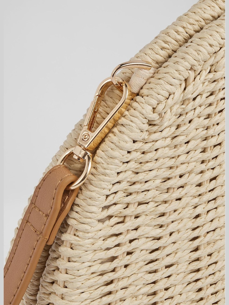 LK Bennett Natural Lorena Wicker Shoulder Bag - Image 6 of 6