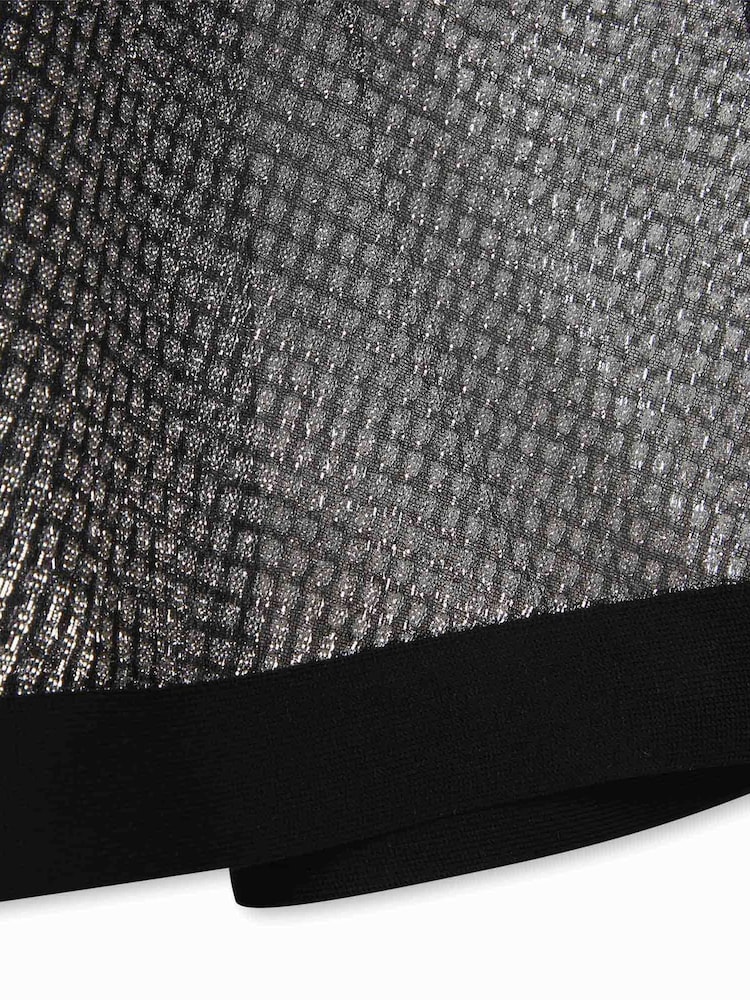 DKNY Silver Two Layered Logo Skirt - Image 3 of 3