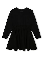 DKNY Black Logo Pocket Jersey Dress - Image 2 of 2